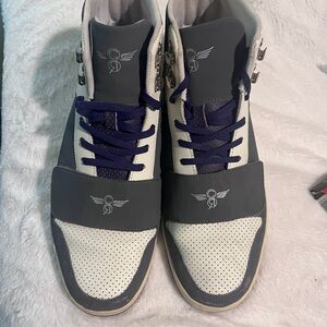 Creative Recreation Gray and White High-Top Sneakers